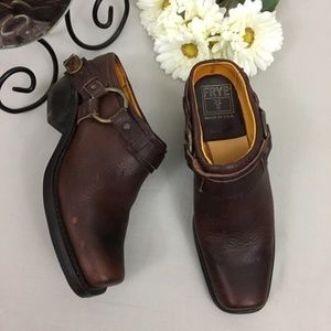 Frye Mule Belted Leather harness